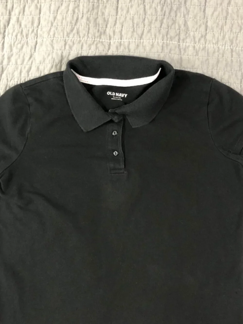 4/$15 Old Navy Polo Shirt Girl XL 14-16 Black Classic School Preppy